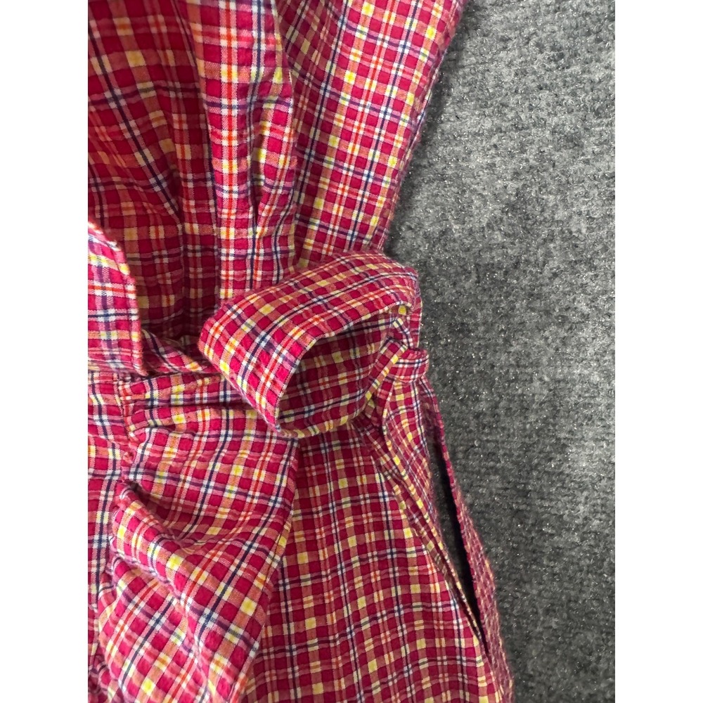 Misa Anthropologie La Stella‎ Dress Women S Red Gingham Wrap Maxi Boho Festival - Picture 11 of 13